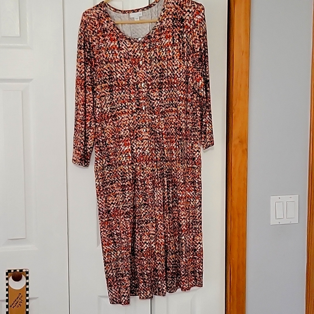 3/4 sleeve button down J. Jill dress size large
